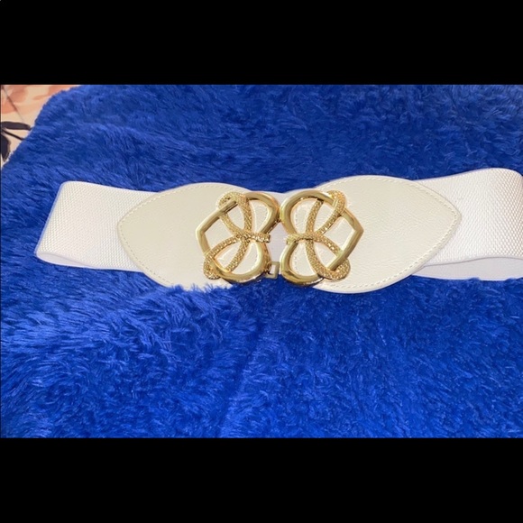 White & Gold Waist Belt - Picture 7 of 7